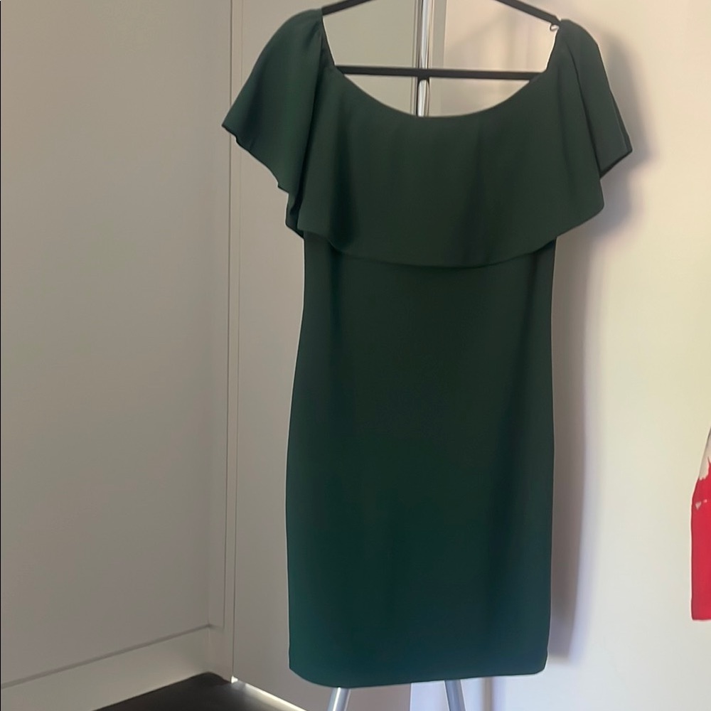 Luna Collective Green Ruffled Sheath Mini Dress